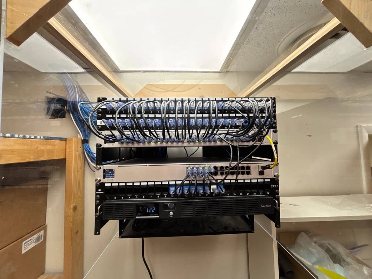 After: network rack and structured cabling cleanup by Business Techs